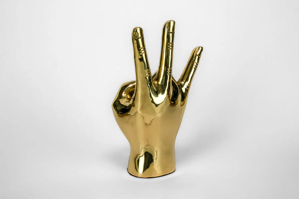 PRIZE Cougar Paw Hand Sculpture in Brass