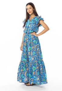 Bindu Willow Skirt-Royal Blue