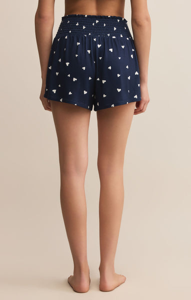 Z Supply Dawn Heart Shorts-Navy