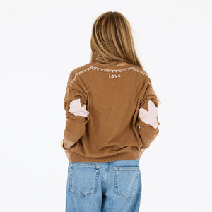 Kerri Rosenthal Deep V Neck Love Sweater