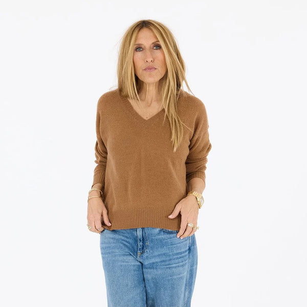 Kerri Rosenthal Deep V Neck Love Sweater