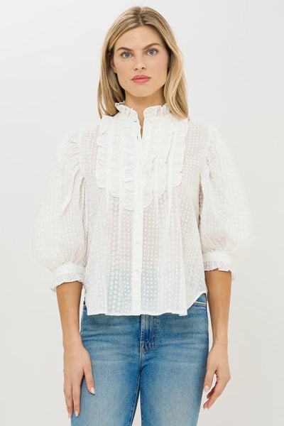 Oliphant Ruffle Front Blouse