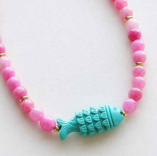 The Silver Wren Essie Beaded Fish Necklace