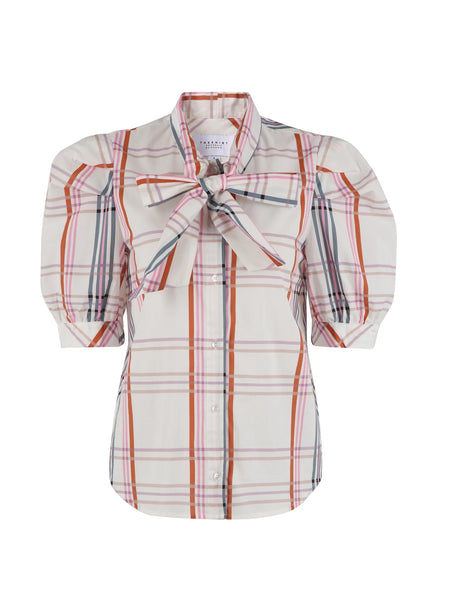 The Shirt 'French Bow Shirt' -Multi Plaid