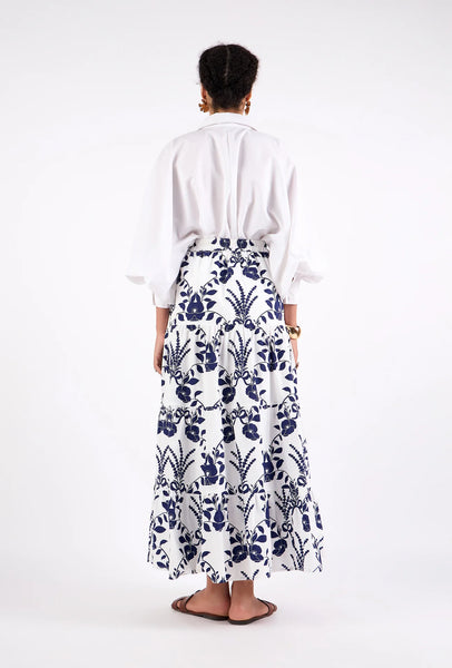 Beyond By Vera Gia Skirt-Lavende Navy