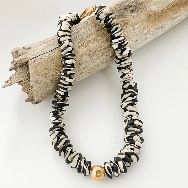 Virtue Heishi Bone Necklace