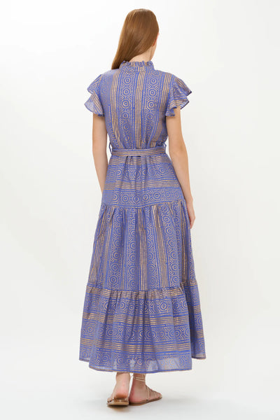 Oliphant Ruffle Collar Button Maxi