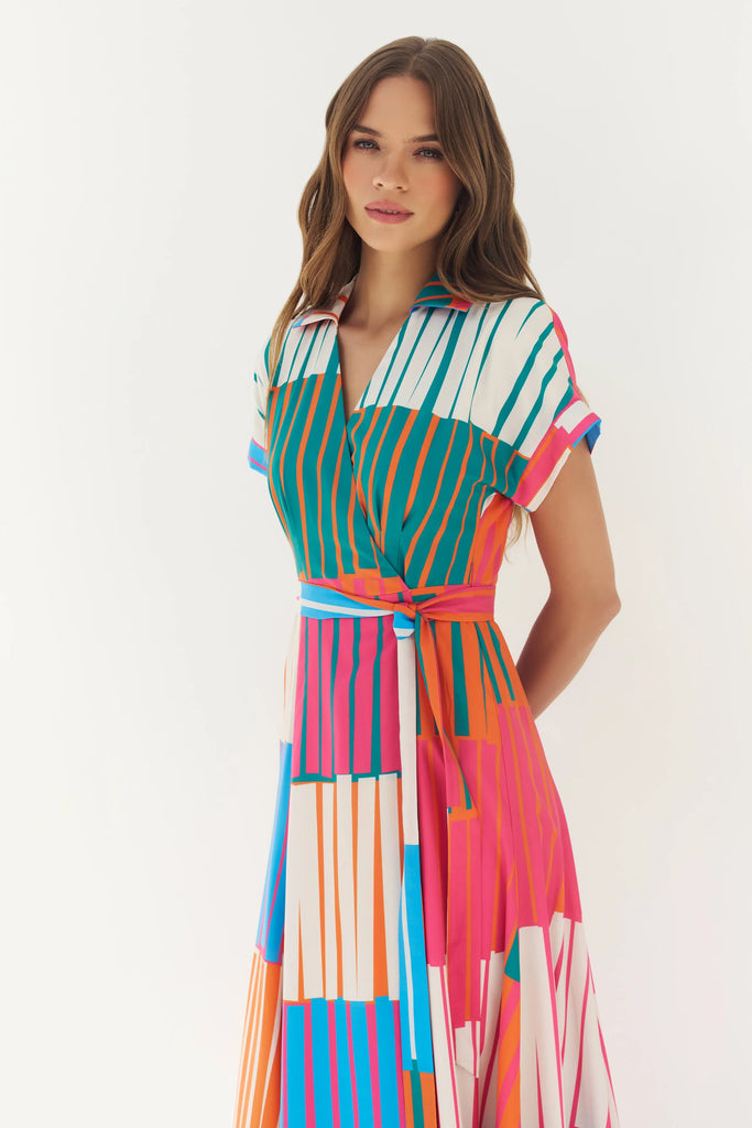 Hutch Johnnie Dress Multi Playful Stripes / Small Hutch Johnnie Dress Multi Playful Stripes / Small