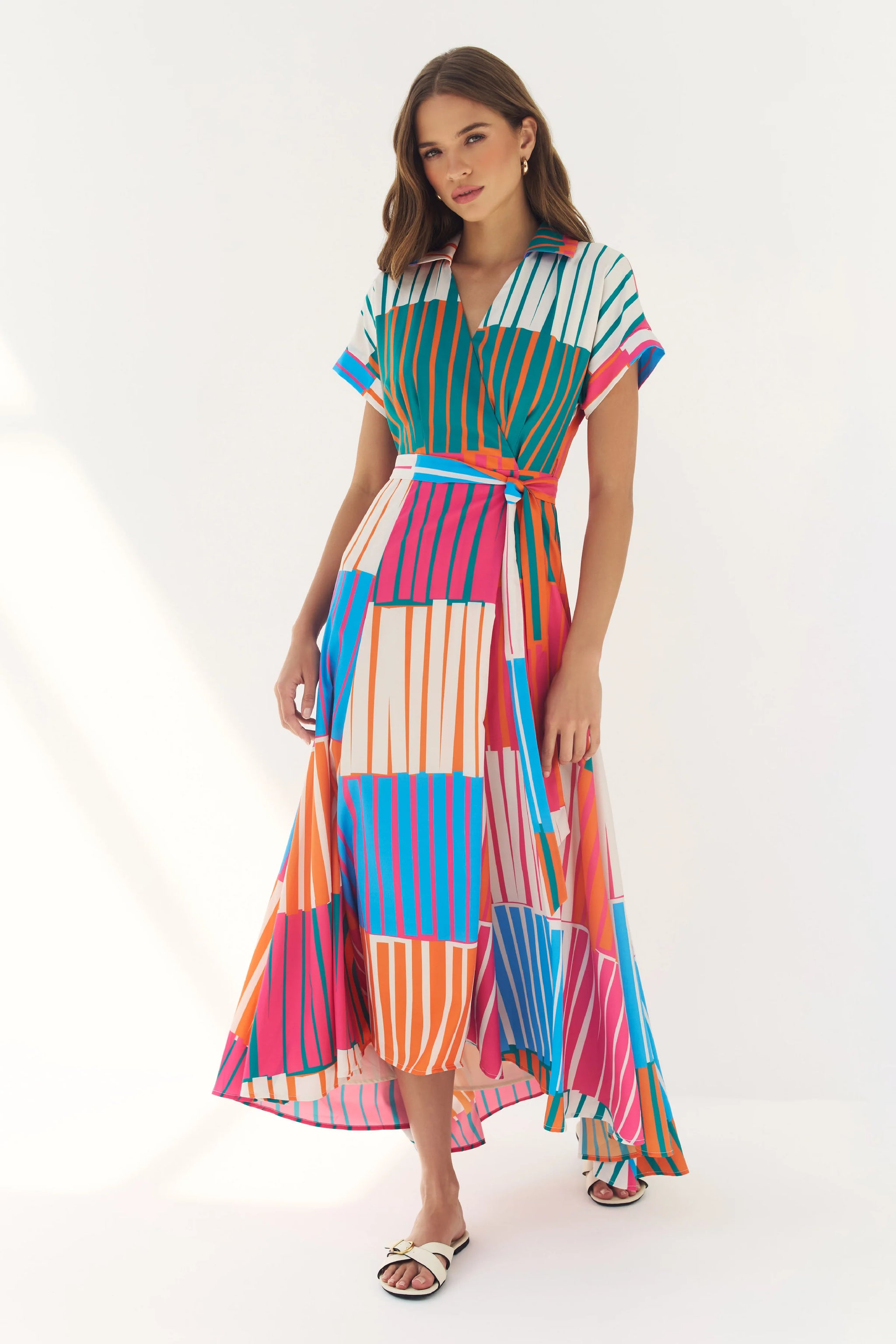 johnnie dress Multi Playful Stripes / XS
