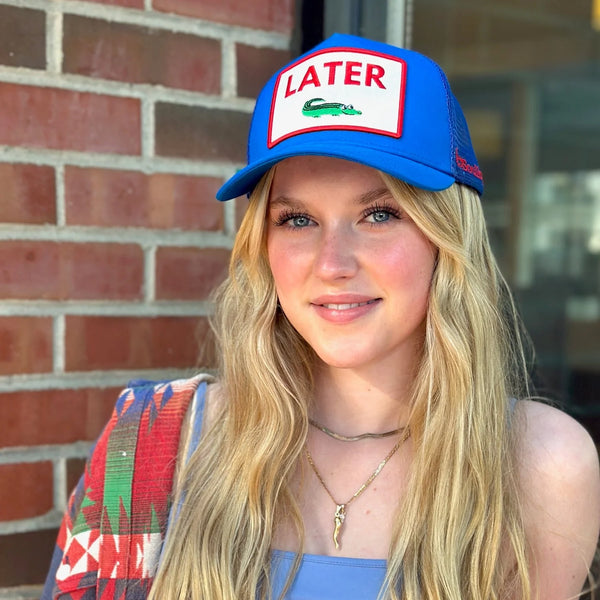 Soulbyrd 'Later Gator' Trucker Hat-Royal Blue