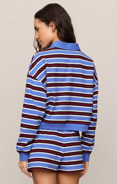 Z Supply Low Key Stripe Fleece Henley