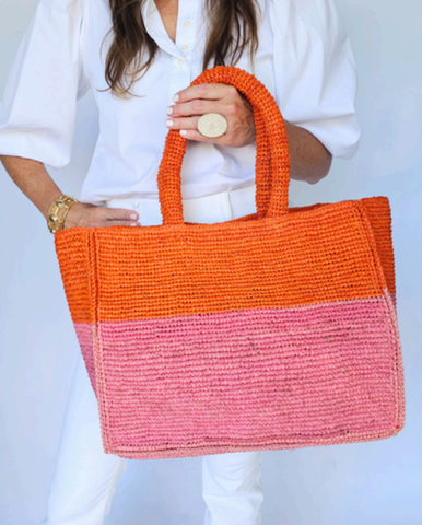 Baldiz Mae Tote-Pink & Orange