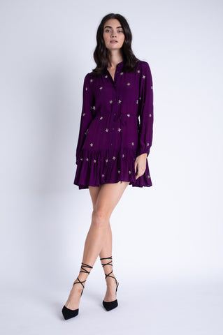 Karina Grimaldi Moraima Beaded Mini Dress