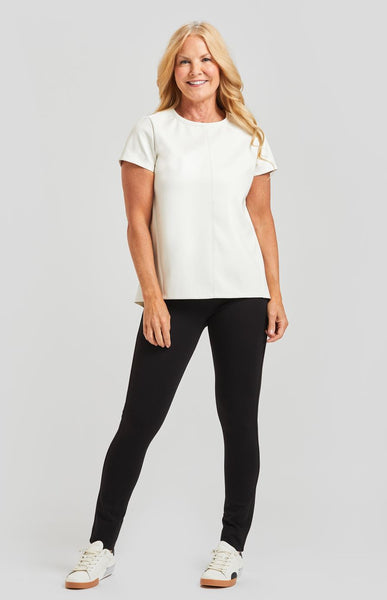 Peace of Cloth Noa Faux Leather Front Top