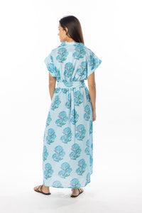 Bindu Paige Dress-Blue Lagoon