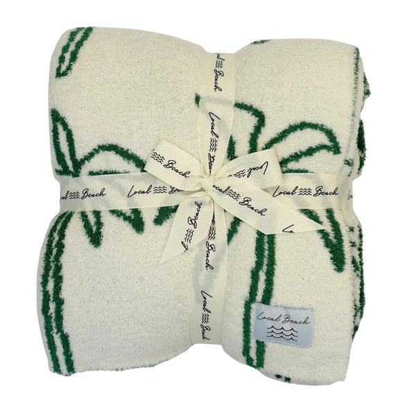 Local Beach Multi Palm Tree Luxe Home Blanket