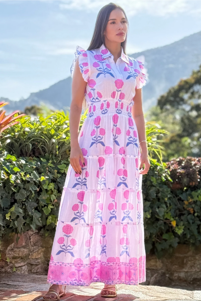 cotton candy dress Made of rivers of pale blue Lola + The Boys Cotton