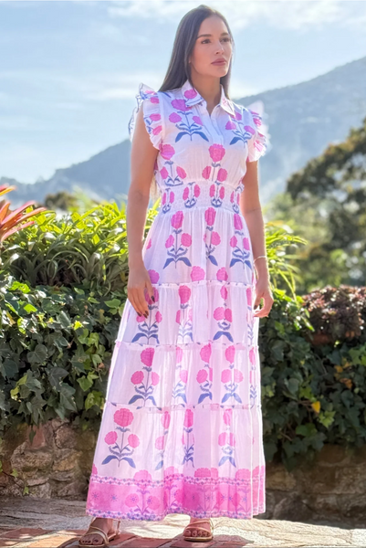 Bindu Paulina Dress-Cotton Candy