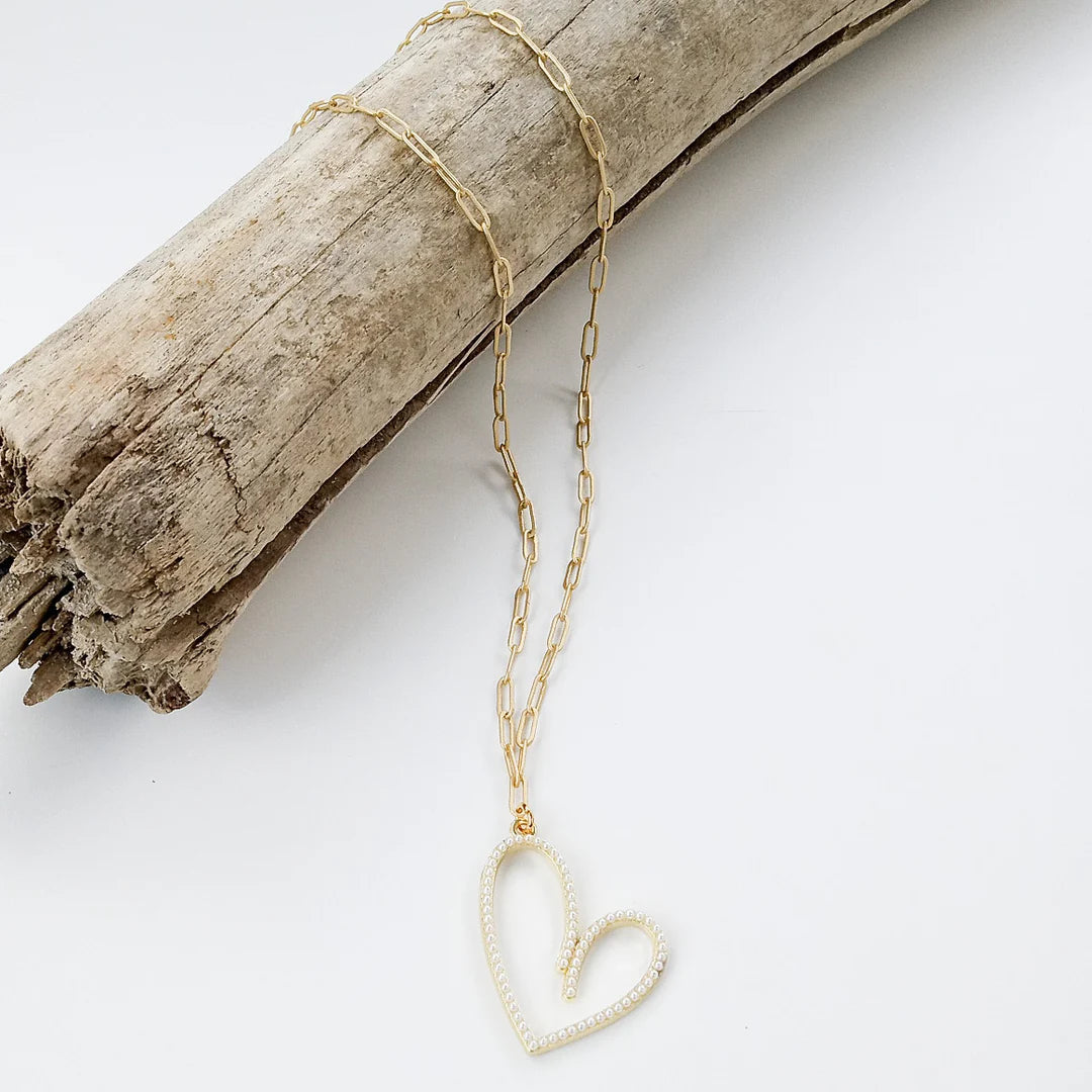 Virtue Pearl Heart Necklace