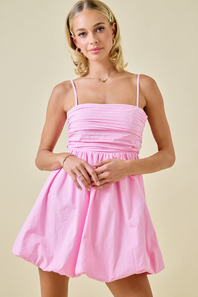 Day + Moon Pleated Bubble Mini Dress