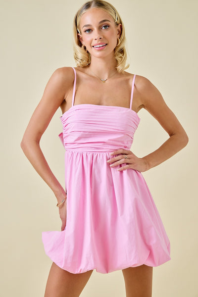 Day + Moon Pleated Bubble Mini Dress