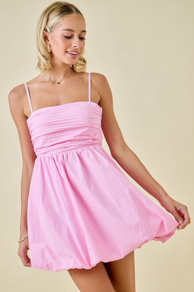 Day + Moon Pleated Bubble Mini Dress