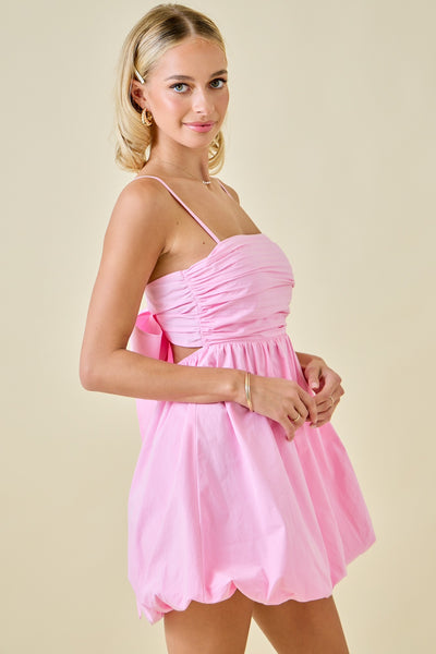Day + Moon Pleated Bubble Mini Dress