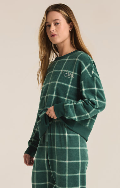 Z Supply Plaid LS Top