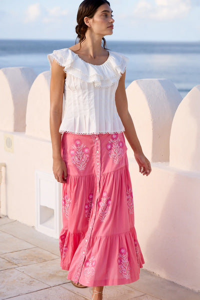 Oliphant Button Front Skirt