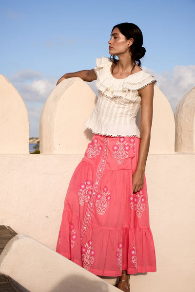 Oliphant Button Front Skirt