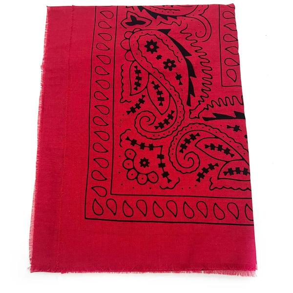 Lineta Square Scarf-Red