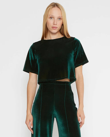 Ripley Rader Emerald Velvet Short Sleeve Top Extended