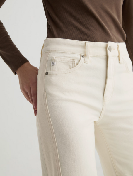 AG Denim Saige Wide Leg-Powder/Ecru