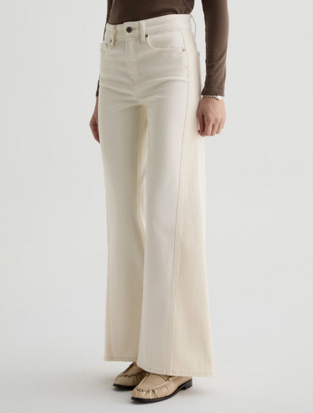 AG Denim Saige Wide Leg-Powder/Ecru