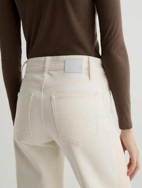 AG Denim Saige Wide Leg-Powder/Ecru