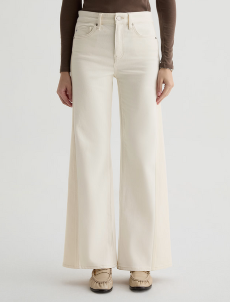 AG Denim Saige Wide Leg-Powder/Ecru