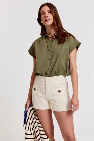 'The Shirt' The Short Sleeve Boyfriend Shirt in Cotton