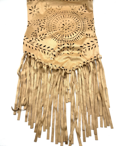 Furlux Faux Suede Fringe Scarf