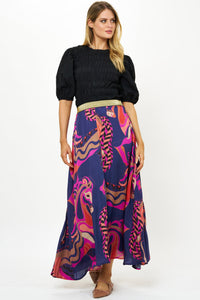 Ollphant Swing Skirt-Arabia Navy