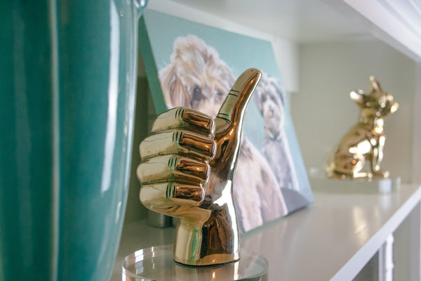 Lisa Lee Bagby Thumbs Up or Gig 'Em Aggies Sculpture