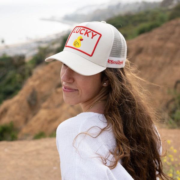 Soulbyrd 'Lucky Duck' Trucker Hat - Cream