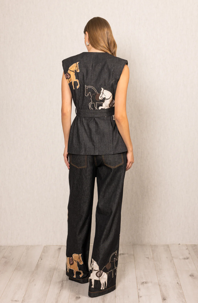 Ranna Gil Vega Belted Waist Coat