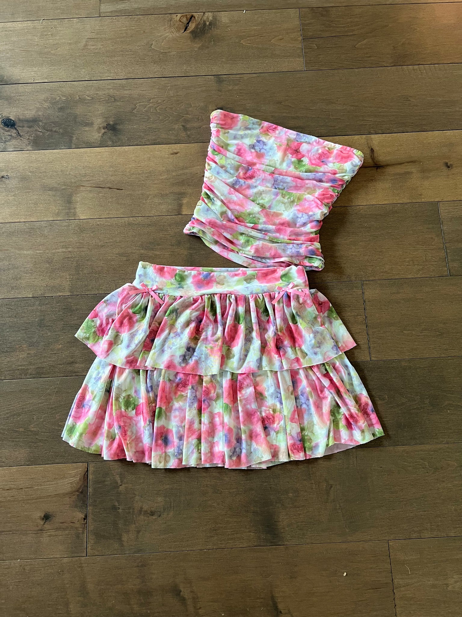 Flowers By Zoe Watercolor Skirt Set
