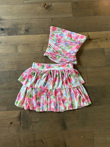 Flowers By Zoe Watercolor Skirt Set