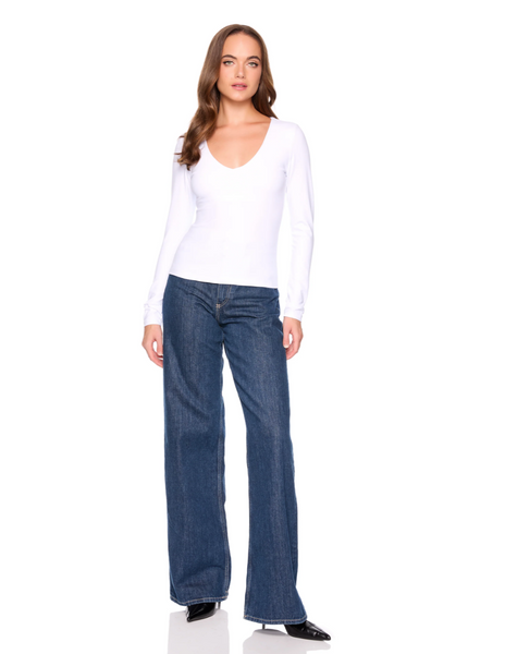 Susana Monaco Essential Sexy V Long Sleeve Tee