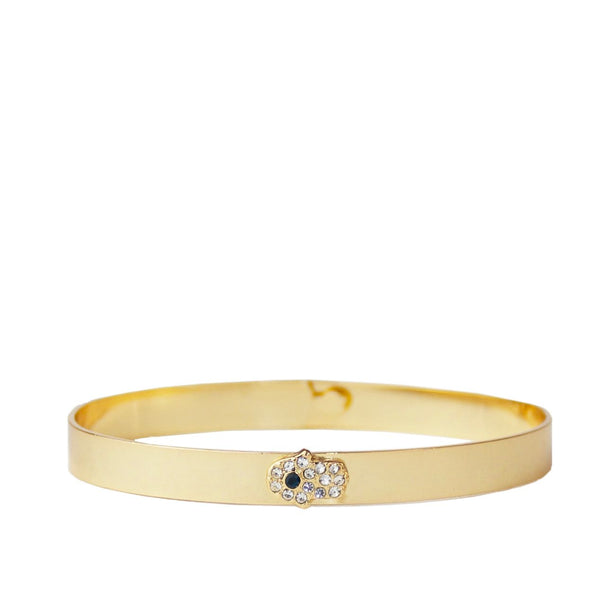 Marlyn Schiff Pave Hamsa Notch Bangle
