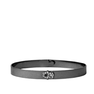 Marlyn Schiff Pave Hamsa Notch Bangle