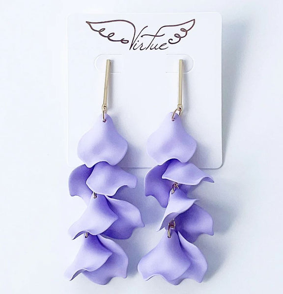 Virtue Hyacinth Petal Earrings