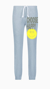 HipChik Sweatpants-Blue w/ Yellow Smiley