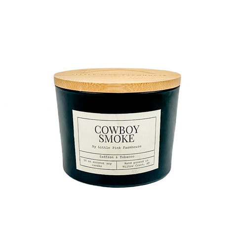 Little Pink Farmhouse Cowboy Smoke 3-Wick Candle
